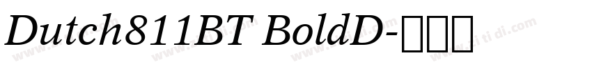 Dutch811BT BoldD字体转换